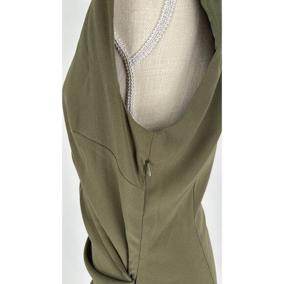 Express Sleeveless Wrap Asymmetrical Hem Mini Blazer Dress Womens 12 Green New - Picture 7 of 13